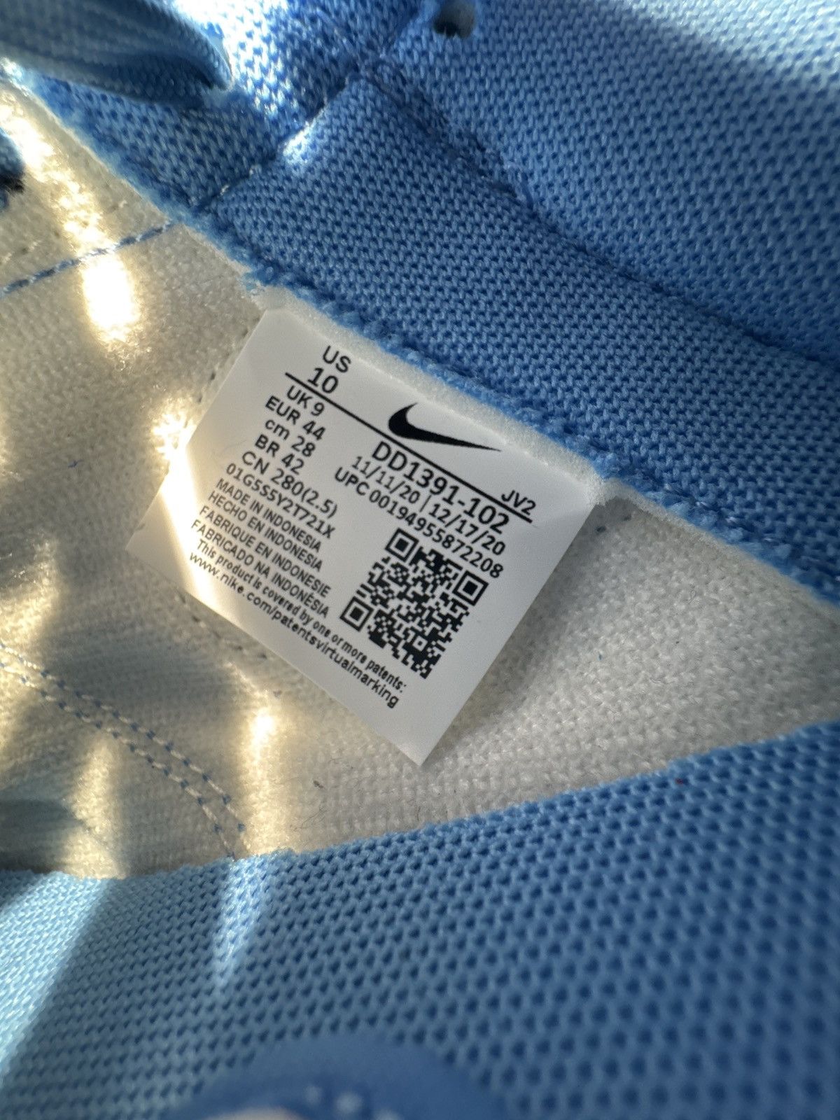Nike Nike dunk low UNC Size US 10.5 / EU 43-44 - 6 Thumbnail