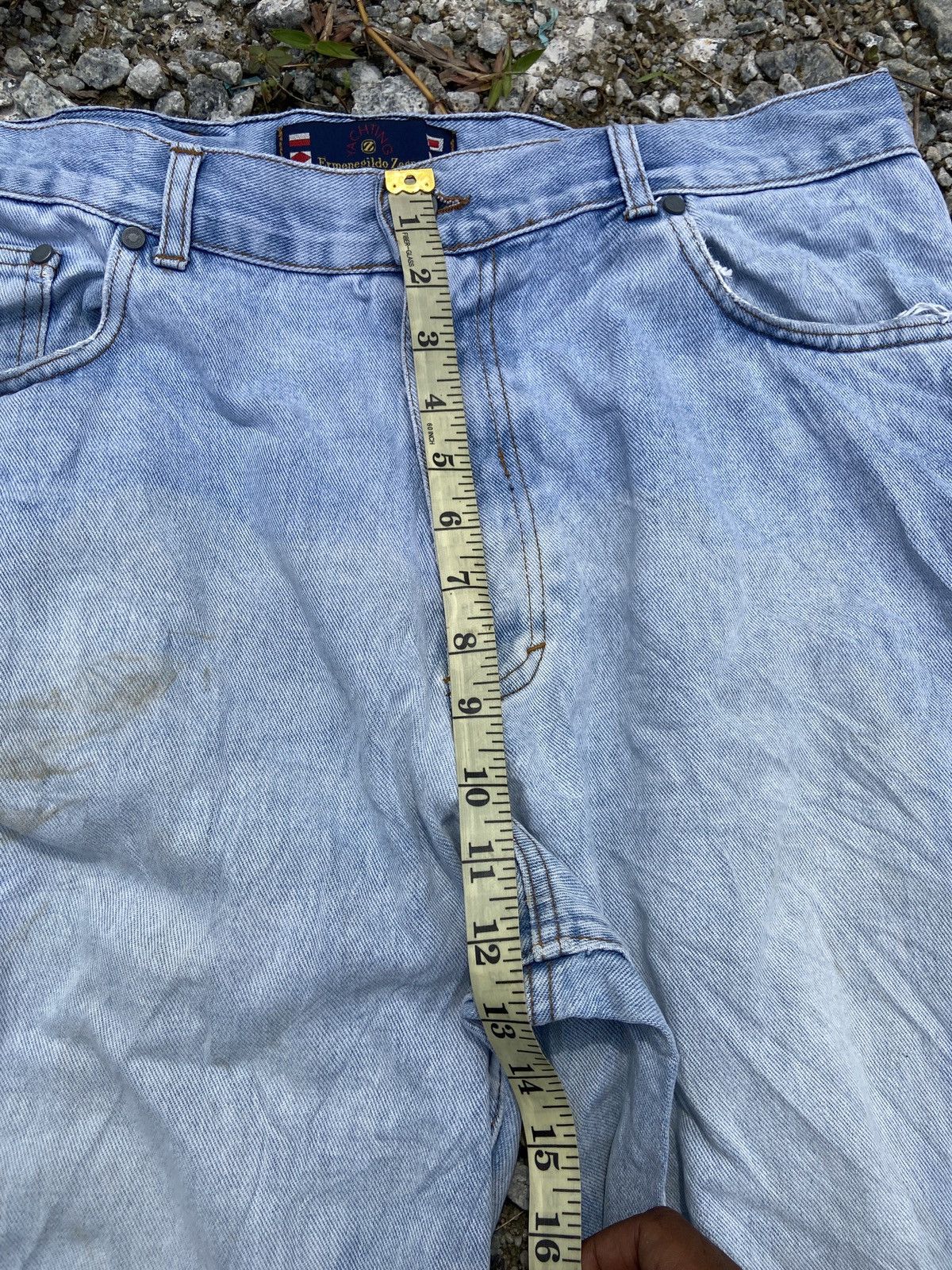 Ermenegildo Zegna Vintage Distressed Zegna Denim Size US 35 - 7 Thumbnail