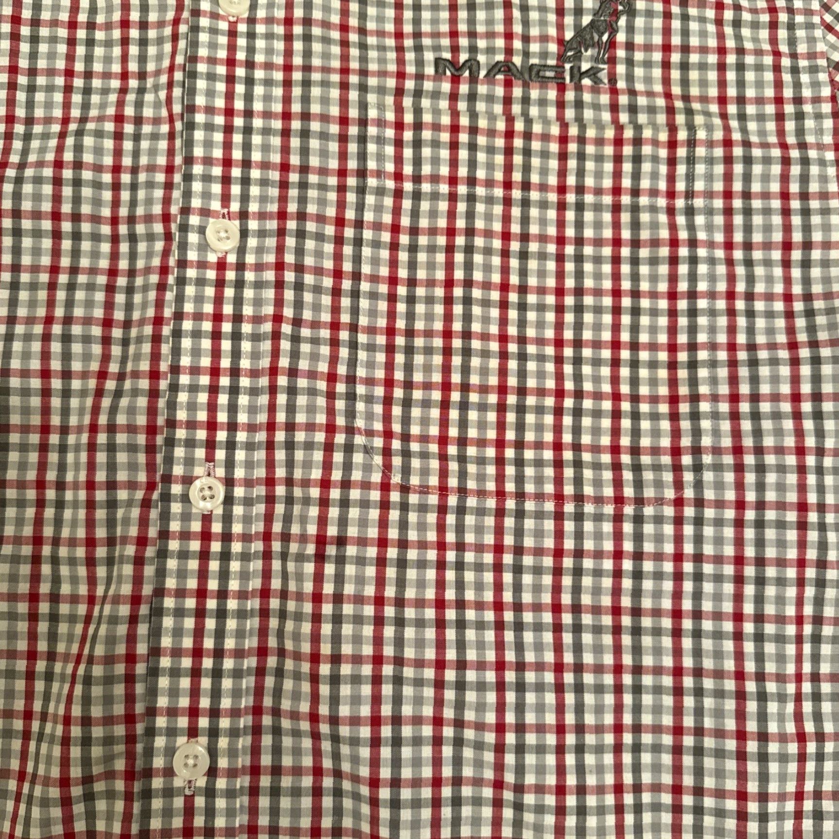 Cutter & Buck Cutter Buck Mens Button-Up Shirt Plaid Check Cotton Red Grey Large L Multicoloured City Country Vintage: No Mens Size US L / EU 52-54 / 3 - 5 Thumbnail