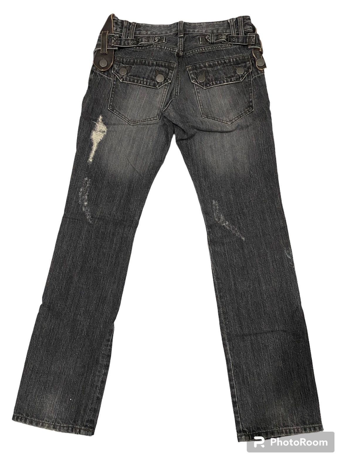 If Six Was Nine × Japanese Brand × PPFM PPFM LOWRISE DISTRESS DESIGN JEANS Size US 31 - 2 Thumbnail