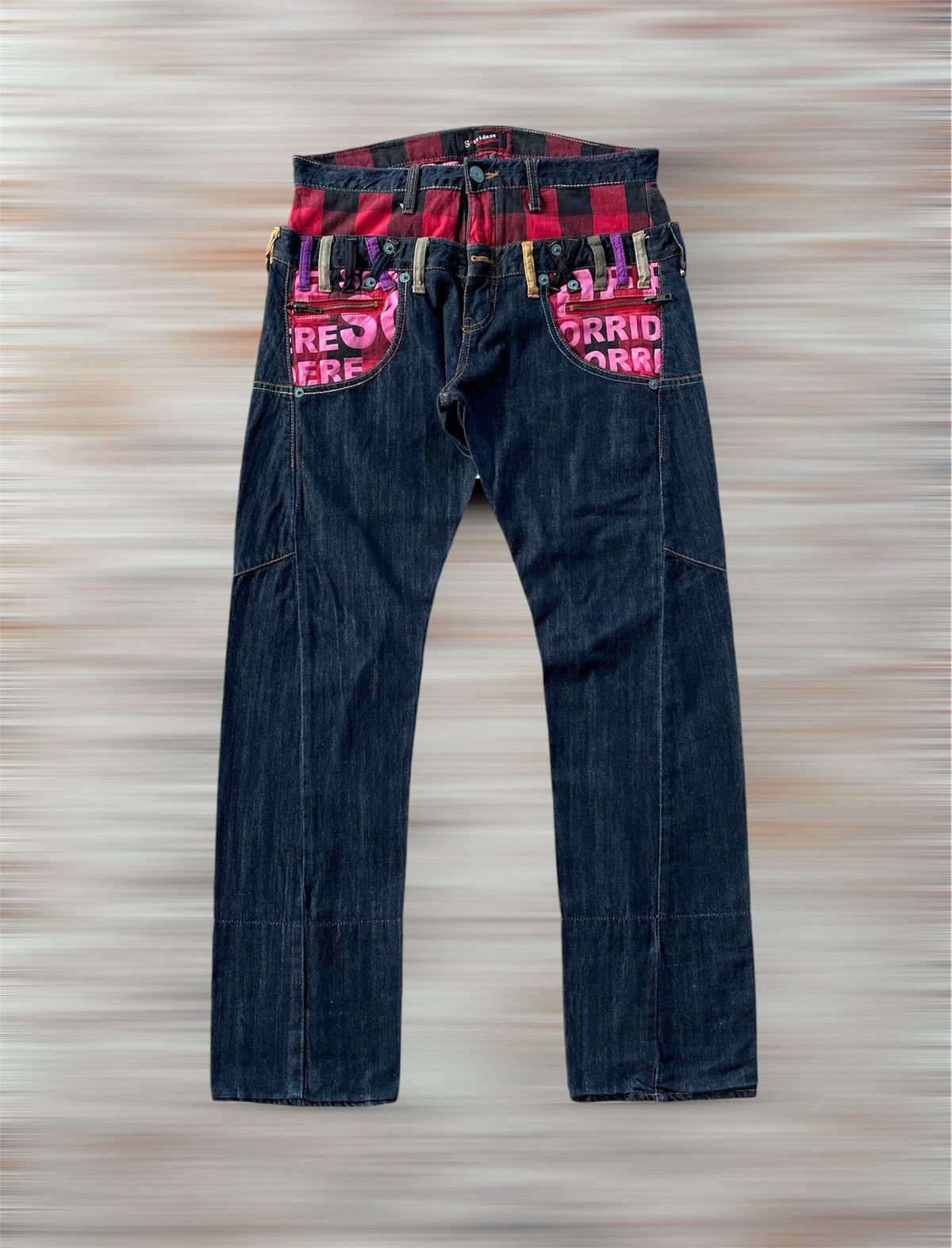 Japanese Brand SORRIDERE DOUBLE WAIST LOOK LIKE HYSTERIC Size US 33 - 1 Thumbnail
