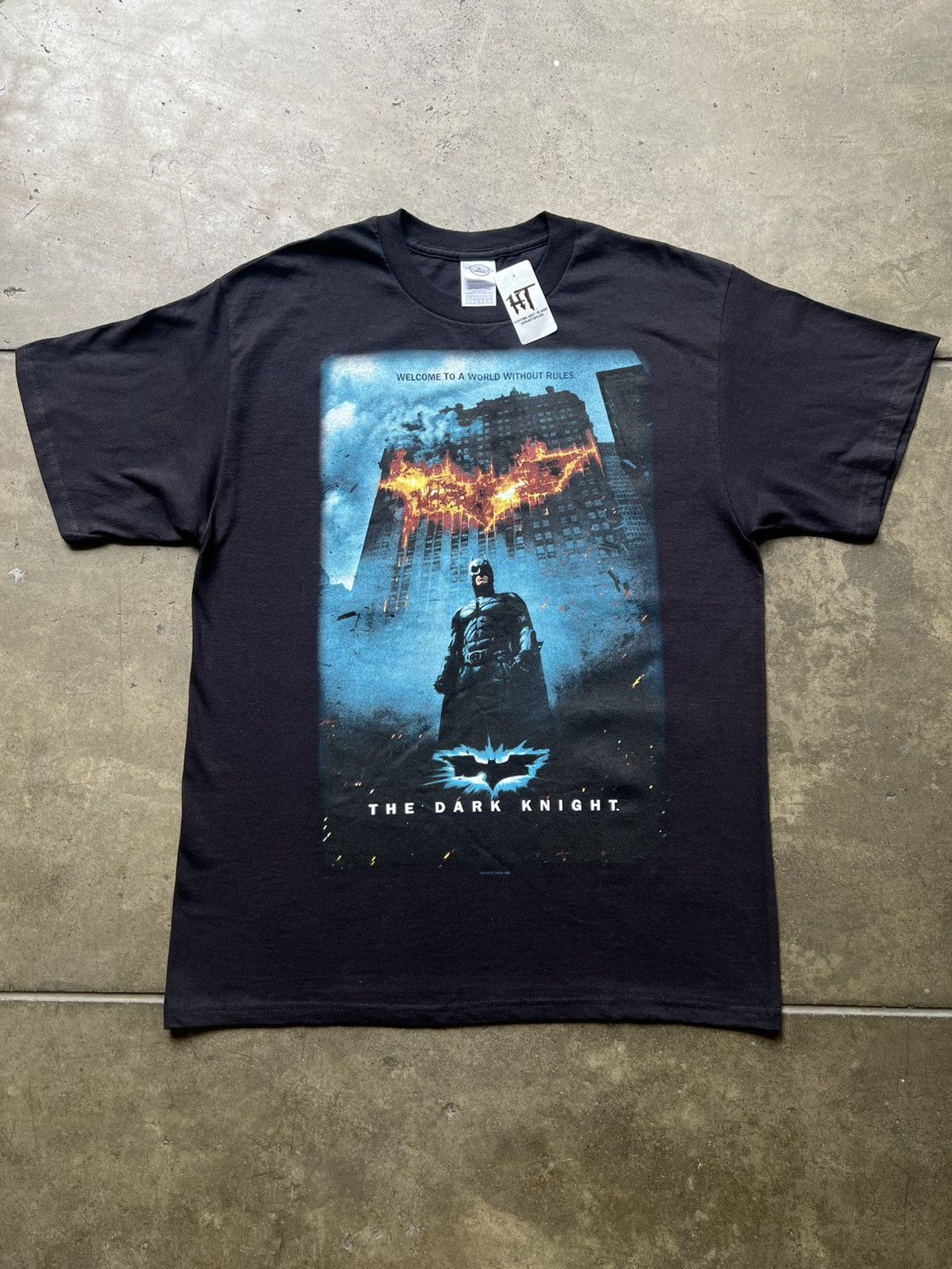 Vintage 2008 The Dark Knight Movie Poster Promo Tee Shirt Batman Size US L / EU 52-54 / 3 - 1 Thumbnail