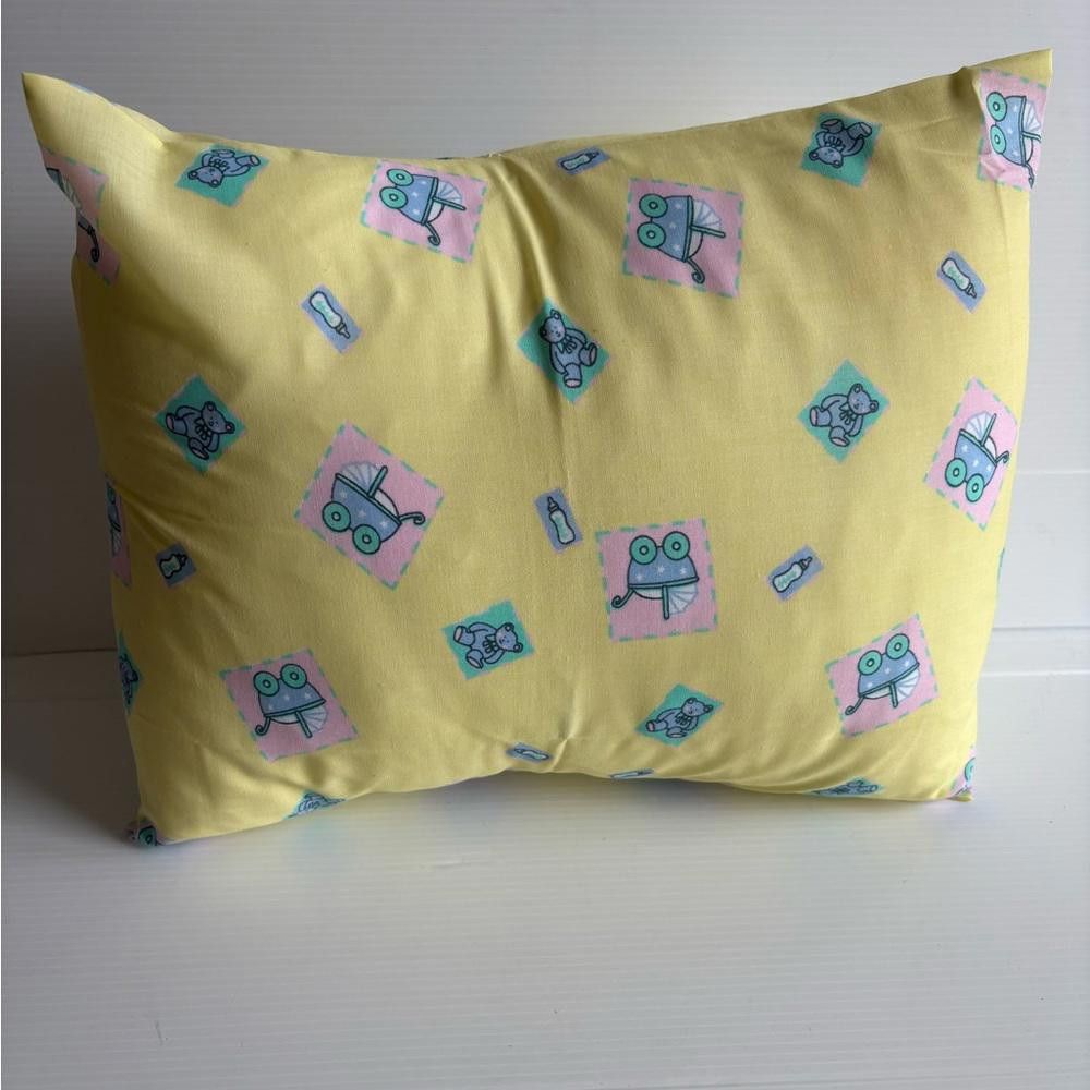 Designer Vintage 90s Baby’s yellow Pillowcase by Emval Creations Size ONE SIZE - 7 Thumbnail