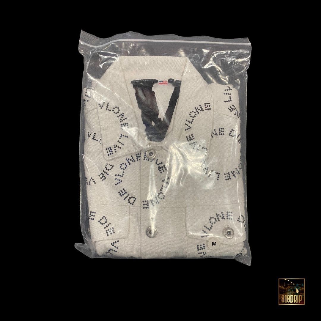 Vlone Unreleased Vlone Rhinestone White Denim Jacket Size US M / EU 48-50 / 2 - 3 Thumbnail