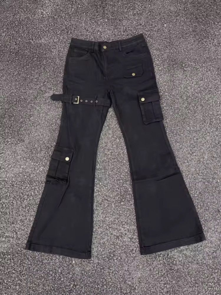 Japanese Brand Y2K Slim Flare Cargo Jeans Size US 29 - 4 Thumbnail