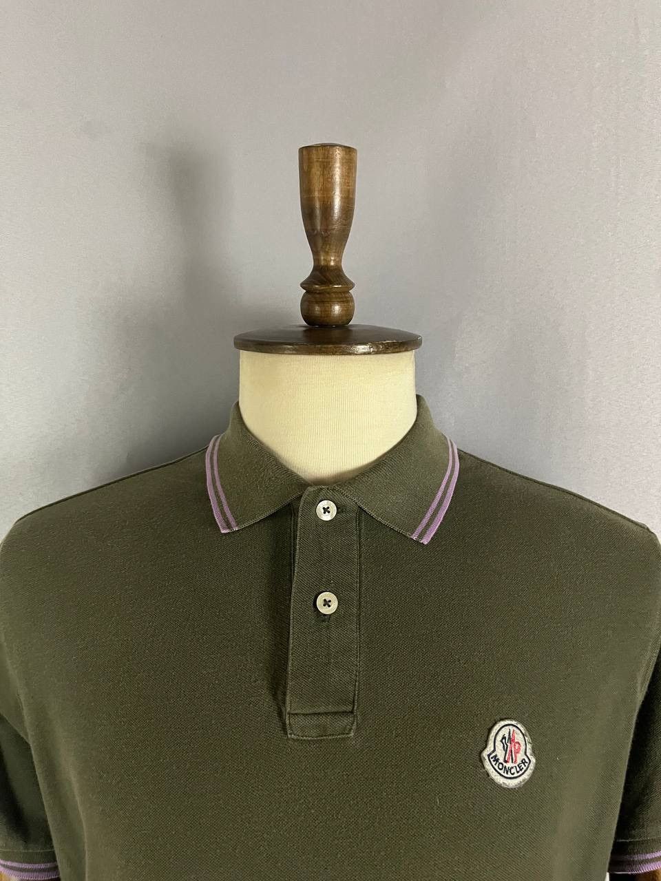 Moncler Moncler Polo Tee T Shirt Olive Size US XL / EU 56 / 4 - 3 Thumbnail