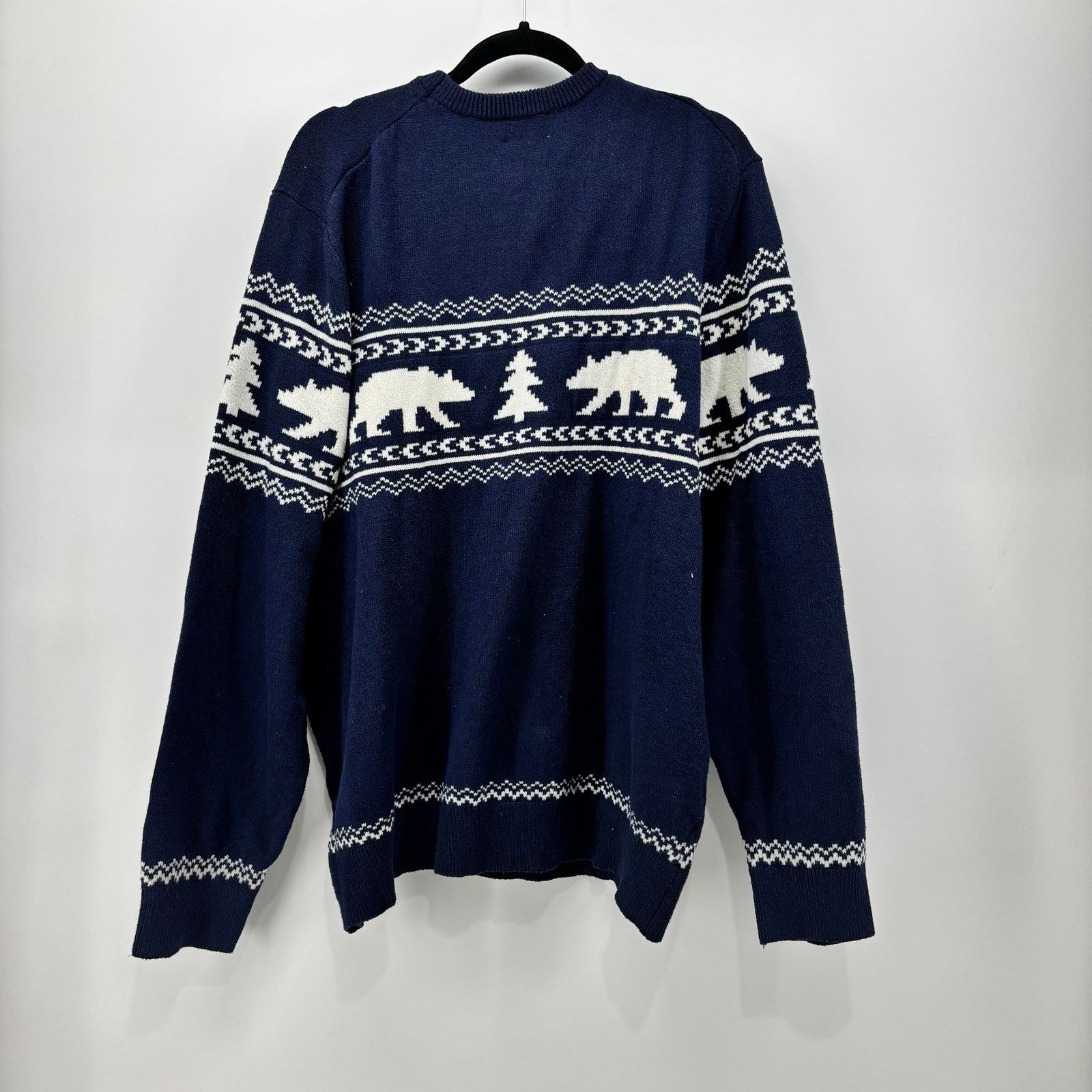 Lands' End Lands End Men's Size XL Sweater Navy Blue Bear Christmas Size US XL / EU 56 / 4 - 2 Thumbnail