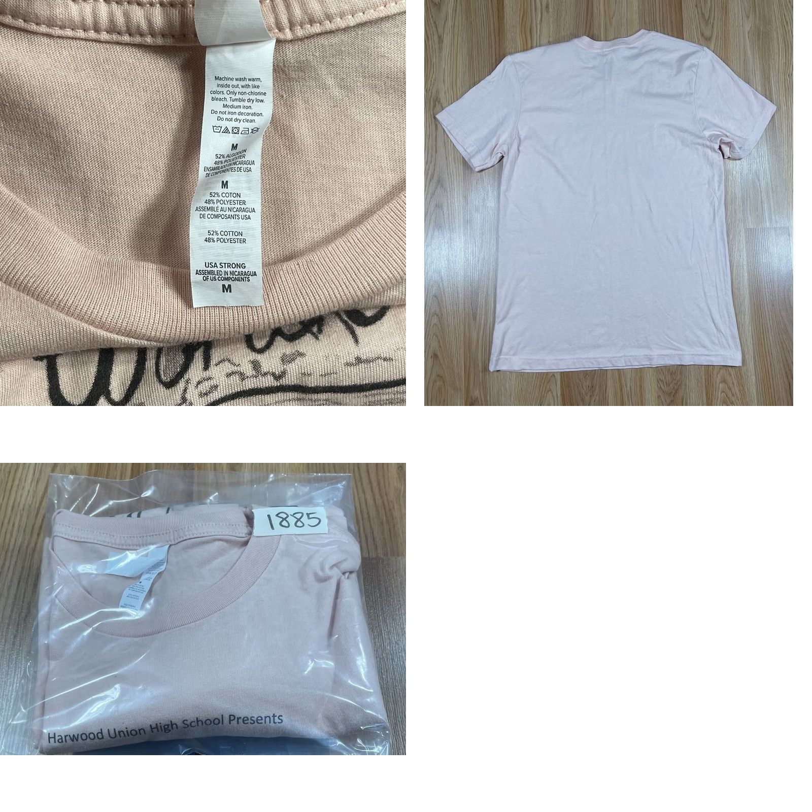 Vintage Bella + Canvas Canvas Graphics T-Shirt Mens M Gray CrewNeck Short Sleeve Poly-Cotton Size US M / EU 48-50 / 2 - 8 Thumbnail