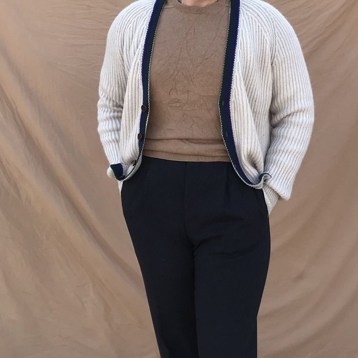 Handmade pure CAMEL HAIR made in SCOTLAND camel knitted jumper Size US M / EU 48-50 / 2 - 8 Thumbnail