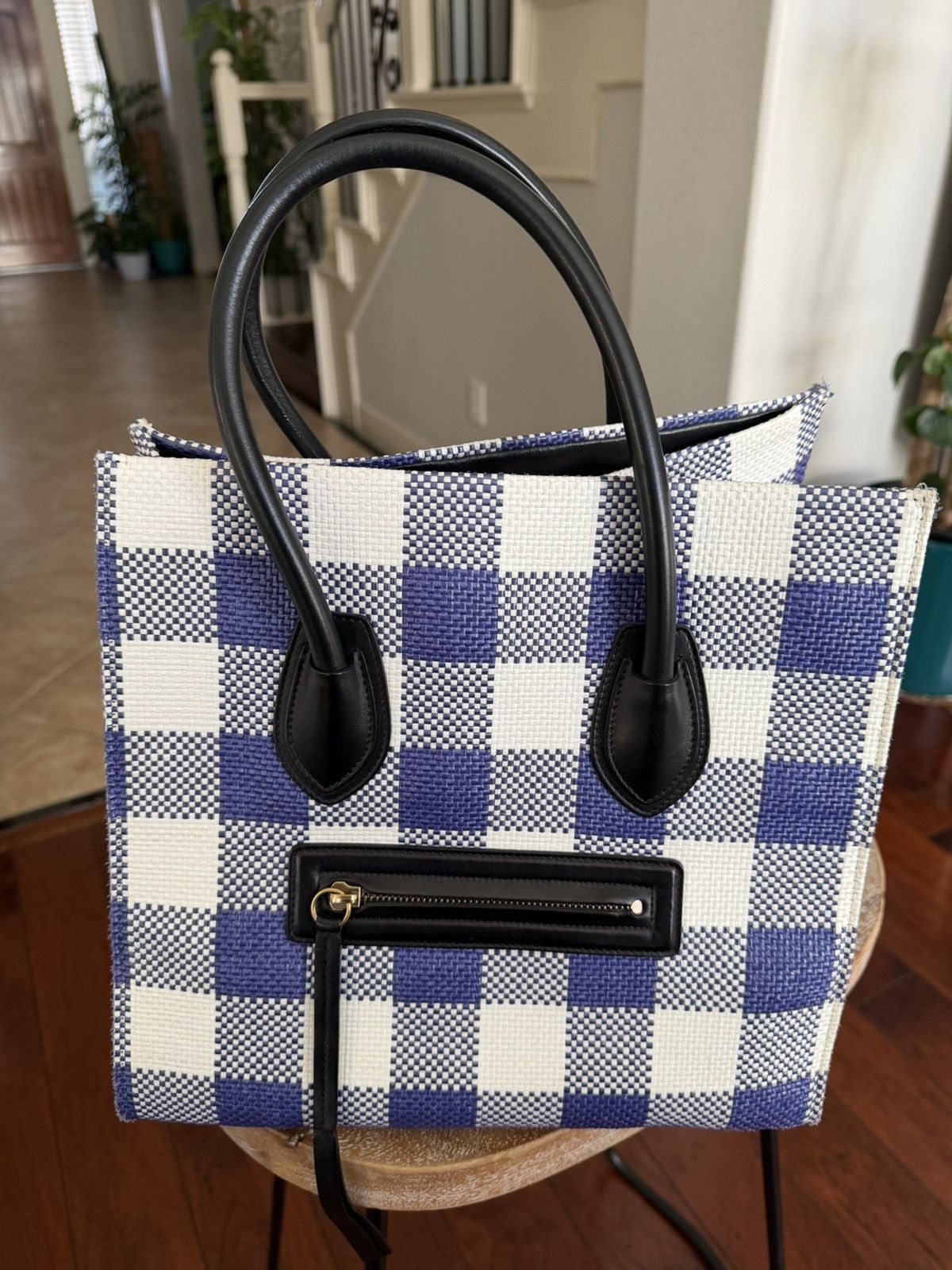 Celine Celine Checkerboard Leather Tote Bag Size ONE SIZE - 1 Thumbnail