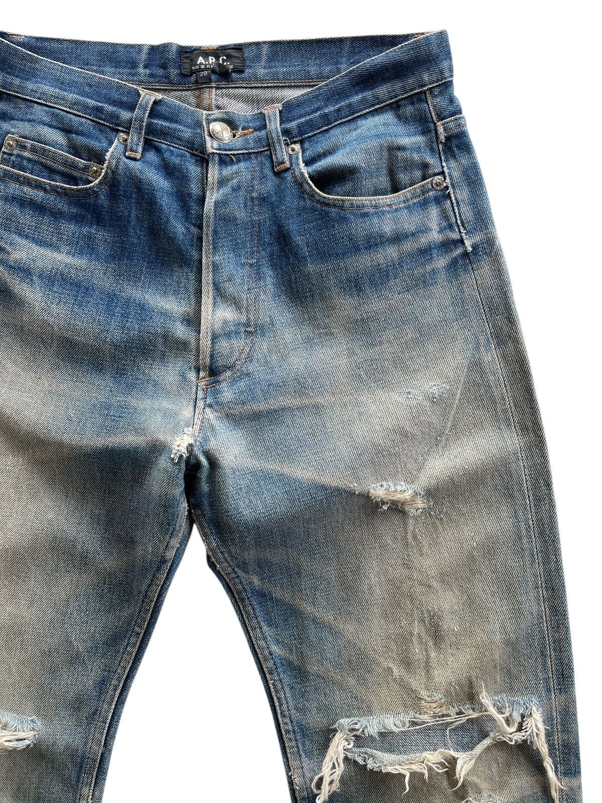 A.P.C. THRASHED❗️A.P.C DISTRESSED SELVEDGE DENIM Size US 28 / EU 44 - 5 Thumbnail