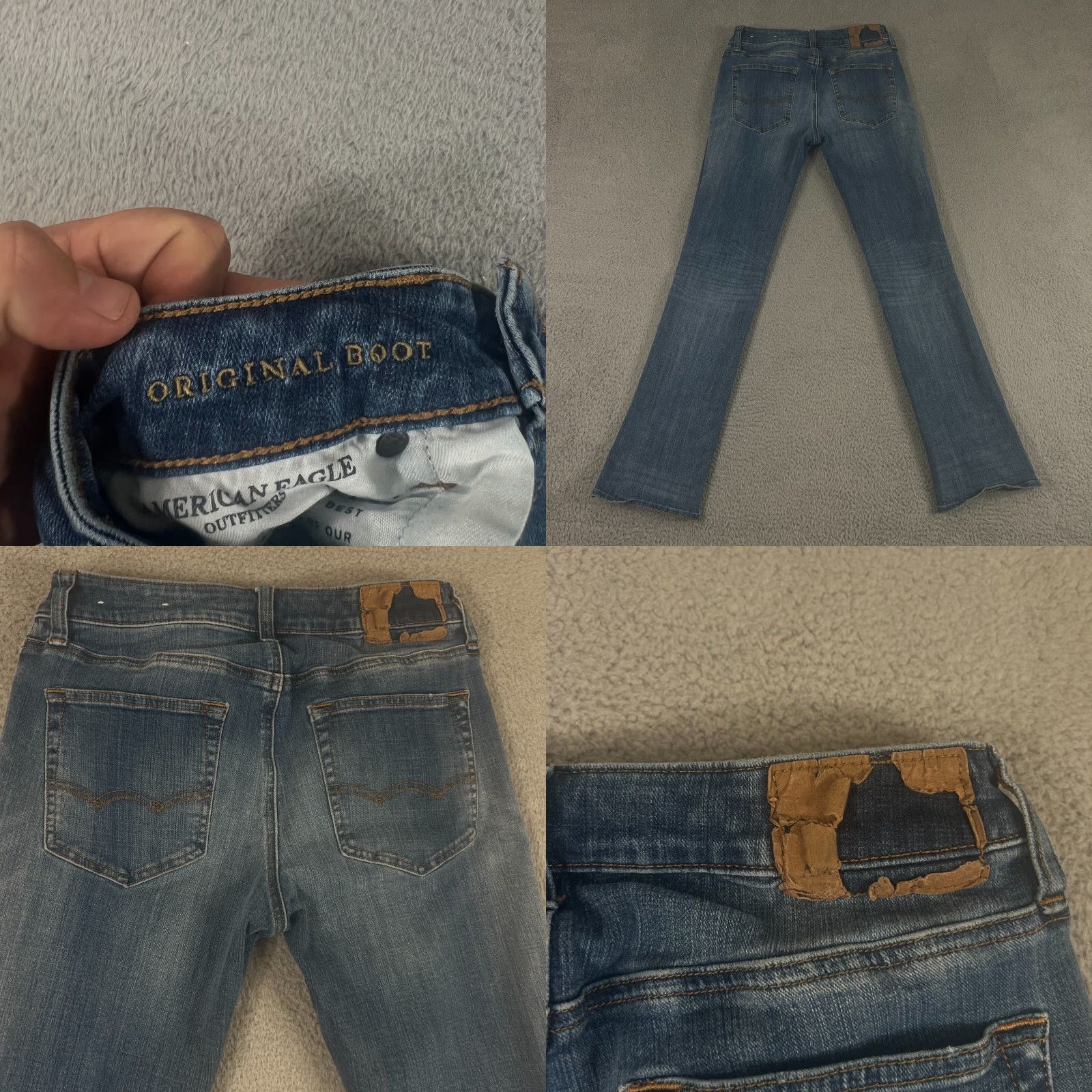 American Eagle Outfitters American Eagle Jeans Adult 30x31 Blue Bootcut Denim Mens Size US 30 / EU 46 - 8 Thumbnail