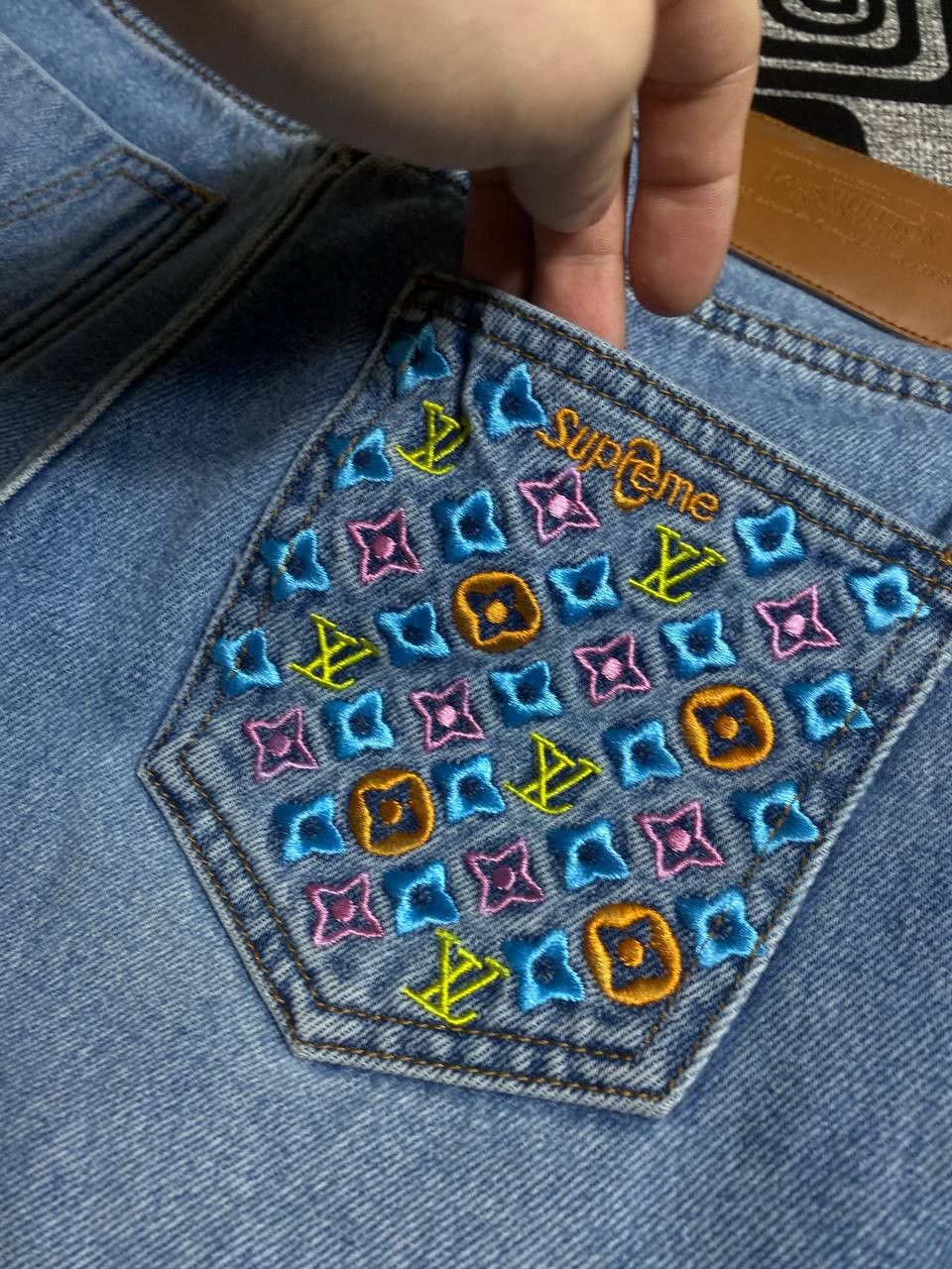 Japanese Brand Crazy Crash Dirty Baggy Faded Jean Japan Avant Garde Style Size US 28 / EU 44 - 4 Thumbnail