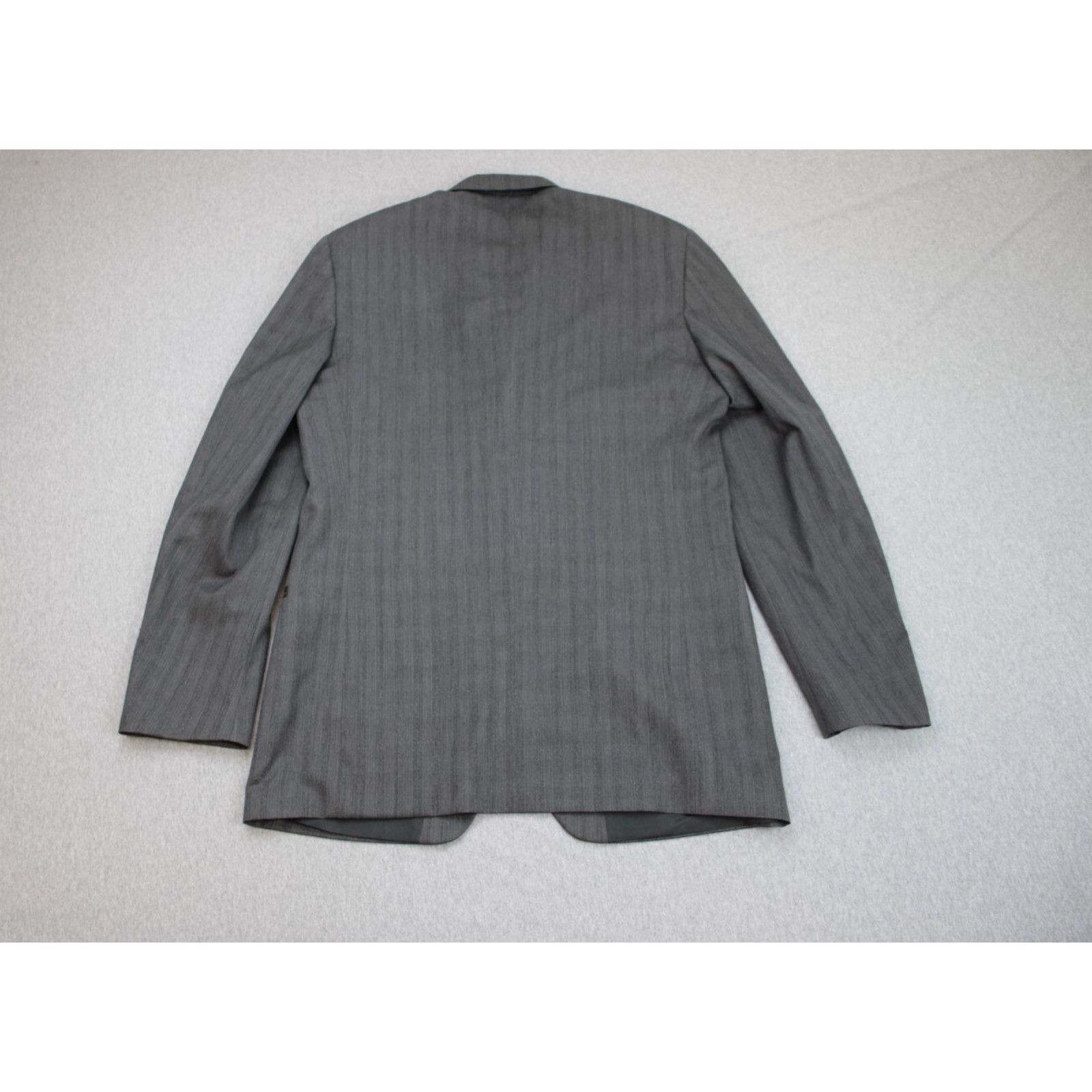 Calvin Klein Calvin Klein Blazer Mens Size 42 L Gray Striped 2 Button Size 42L - 2 Thumbnail