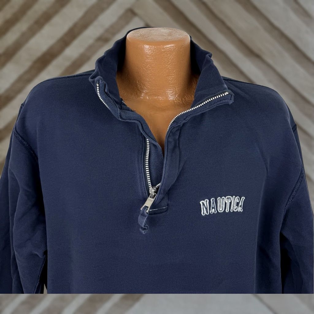 Nautica VINTAGE Nautica Sweatshirt Mens M Navy 1/4 Zip Pockets Knit Pullover Blue Casual Nautical Mens Size US M / EU 48-50 / 2 - 1 Thumbnail