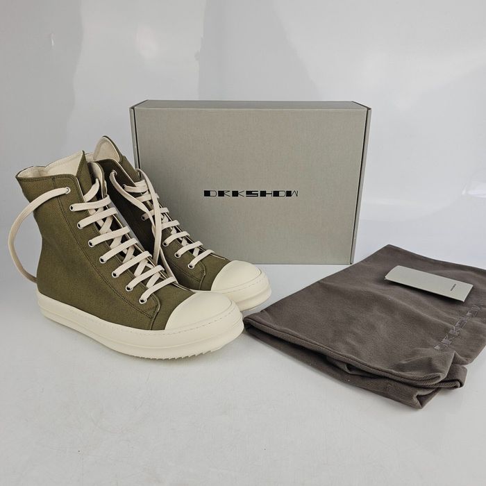 Rick Owens Drkshdw Rick Owens DRKSHDW Ramones Pale Green/Milk Sneakers ...