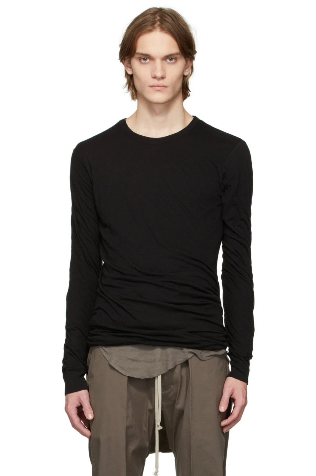 Rick Owens Double longsleeve t shirt Size US M / EU 48-50 / 2 - 1 Thumbnail