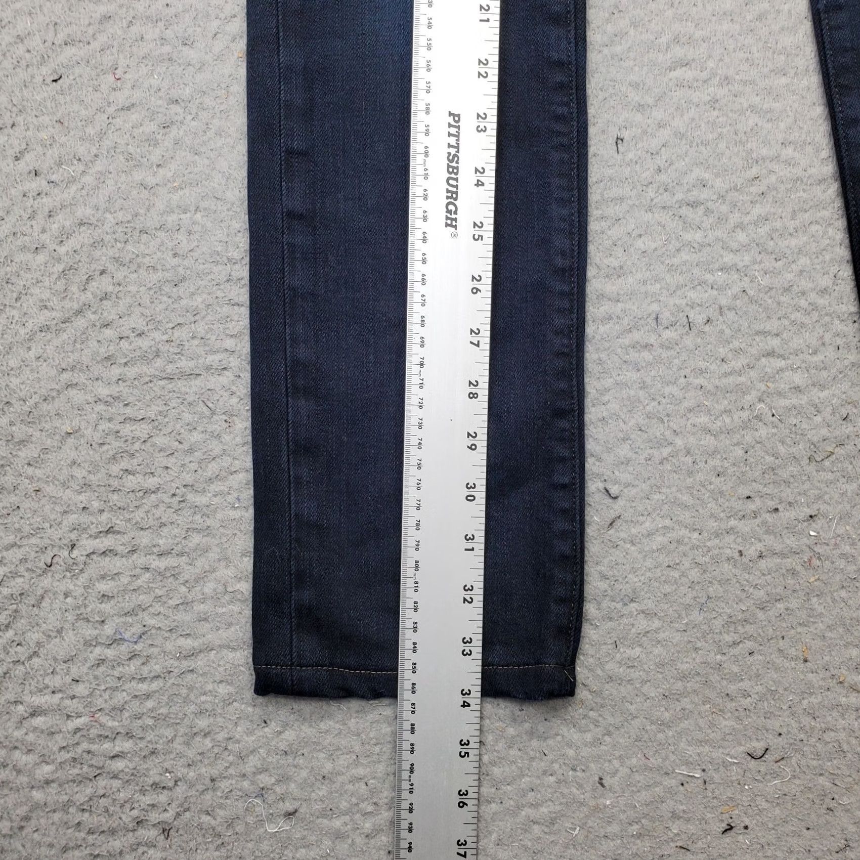 Paige Paige Jeans Womens 26 Blue Premium Denim Stretch Cotton Dark Wash Skinny Leg Shirt? Size 26" / US 2 / IT 38 - 3 Thumbnail