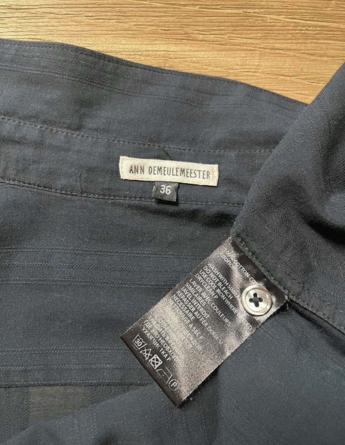 Ann Demeulemeester Black Ann Demeulemeester Asymmetrical Tie Longsleeve Shirt Size XS / US 0-2 / IT 36-38 - 5 Thumbnail