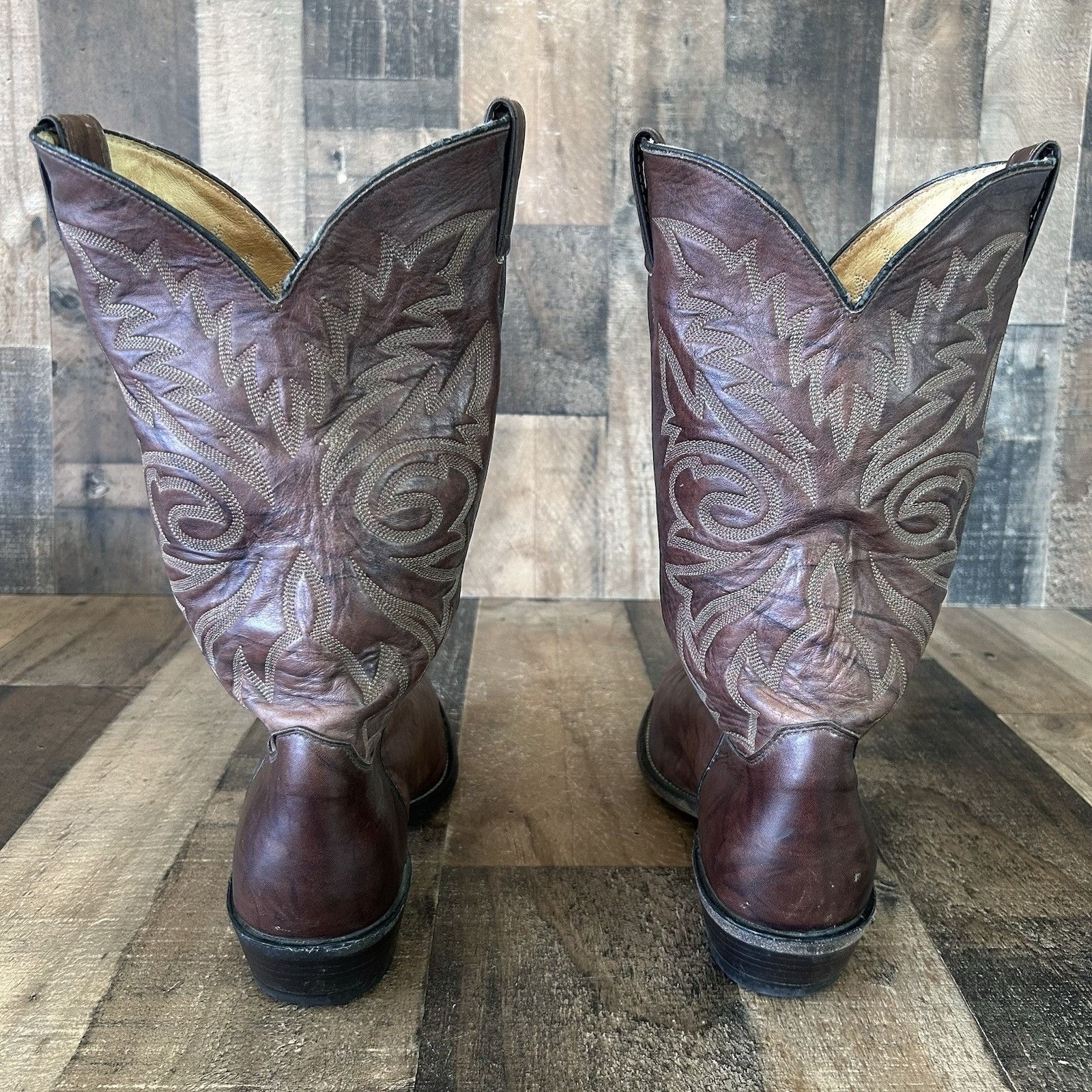 Justin Boots Justin Vintage Pointed Toe Cowboy Boots Mens 11.5 EEE Size US 11.5 / EU 44-45 - 8 Thumbnail