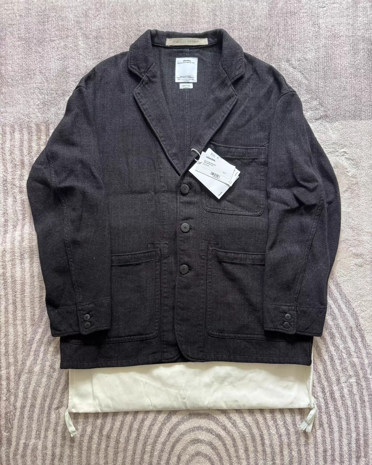 Visvim VISVIM 26SS RAILWOOD JKT Black 3 Wool-Linen Soft Size US L / EU 52-54 / 3 - 1 Thumbnail