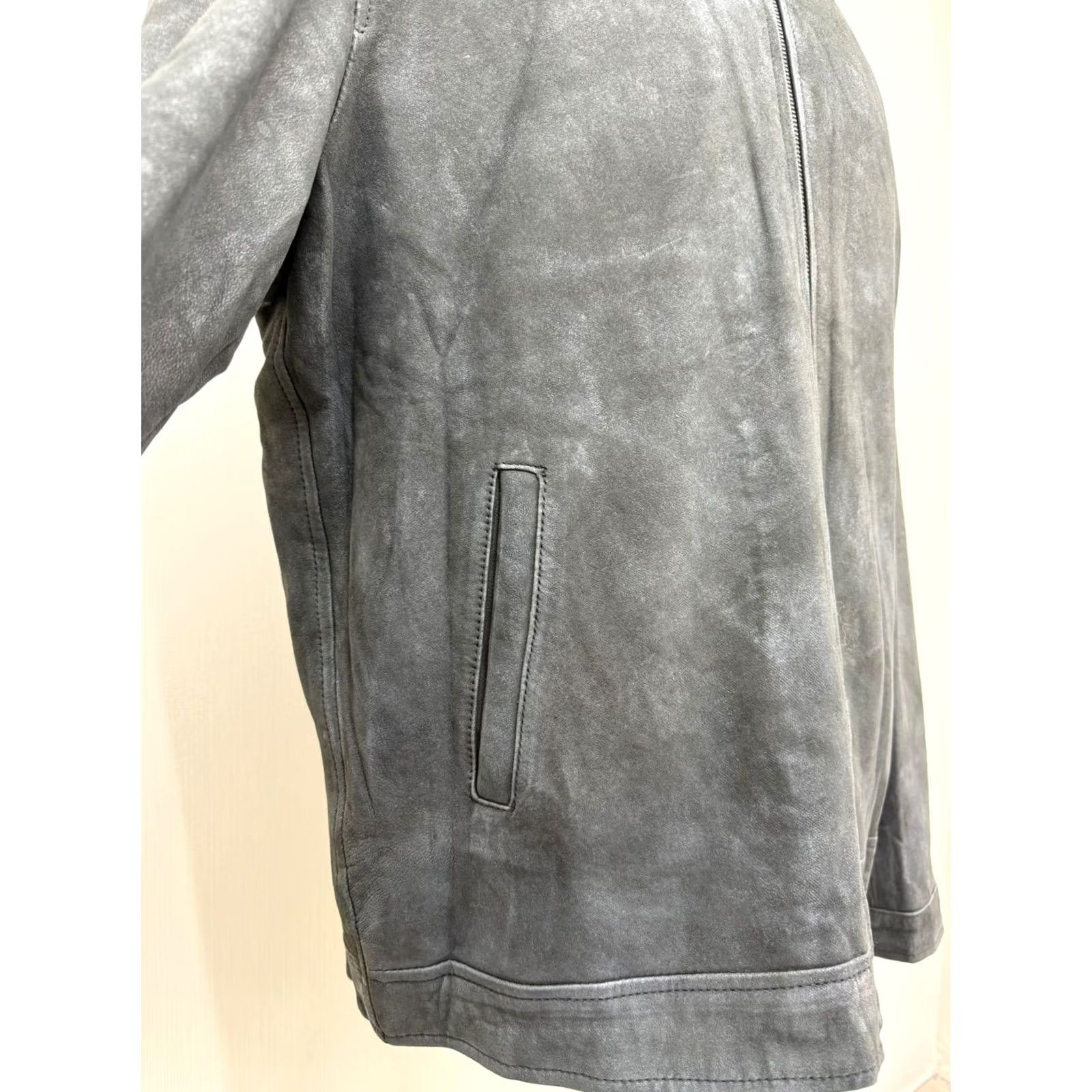 Vintage Men's Italian Sheepskin Leather Jacket Premium Soft Black Coat L Size US L / EU 52-54 / 3 - 7 Thumbnail