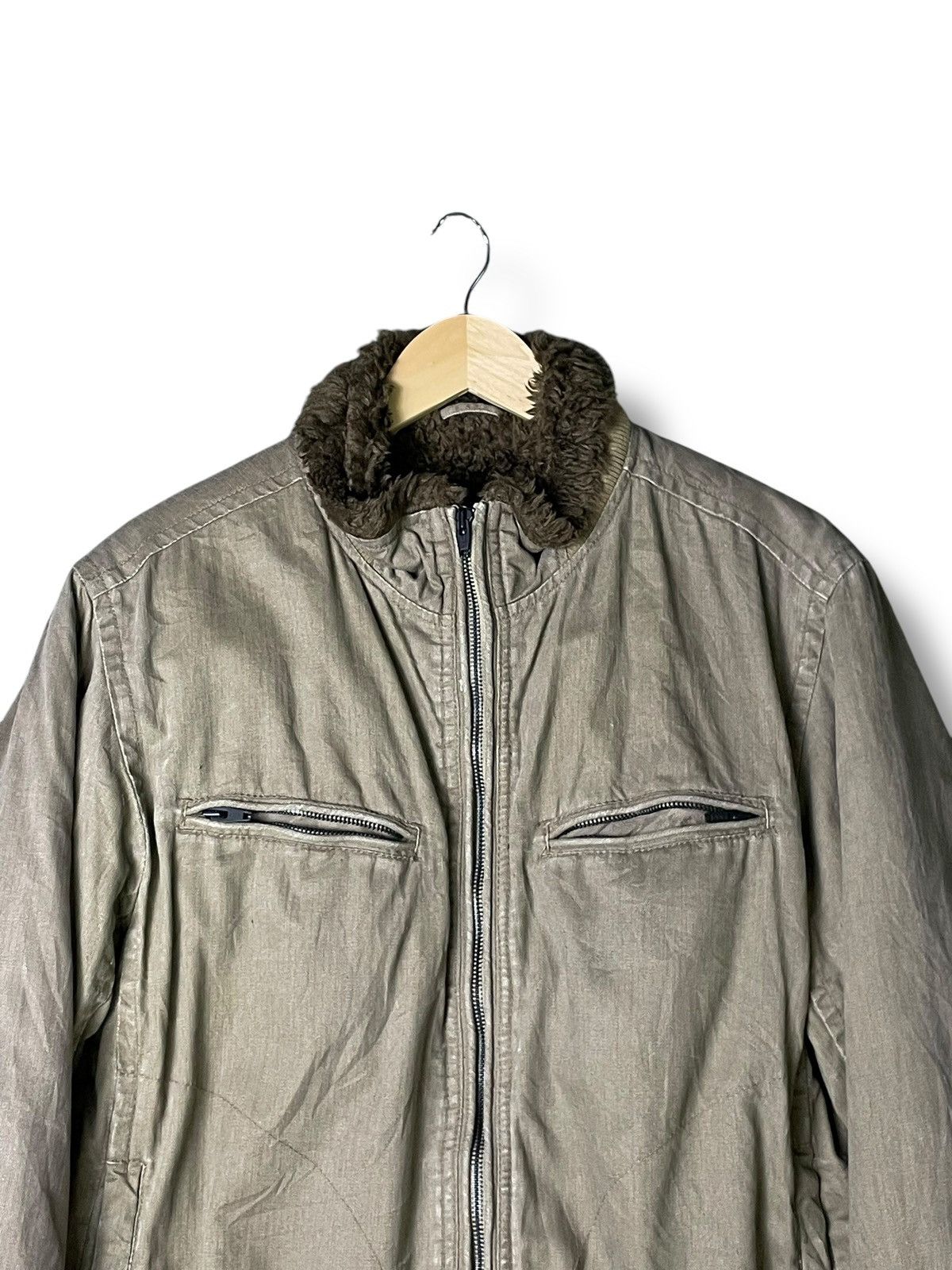 Chevignon × Vintage Chevignon Tanker Fur Jacket (53) Size US L / EU 52-54 / 3 - 4 Thumbnail