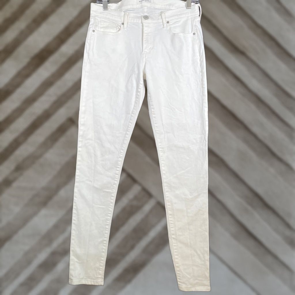 Banana Republic Banana Republic Womens Jeans White Premium Denim Skinny Fit Stretch 27 Jeans Womens Size 27" / US 4 / IT 40 - 1 Thumbnail