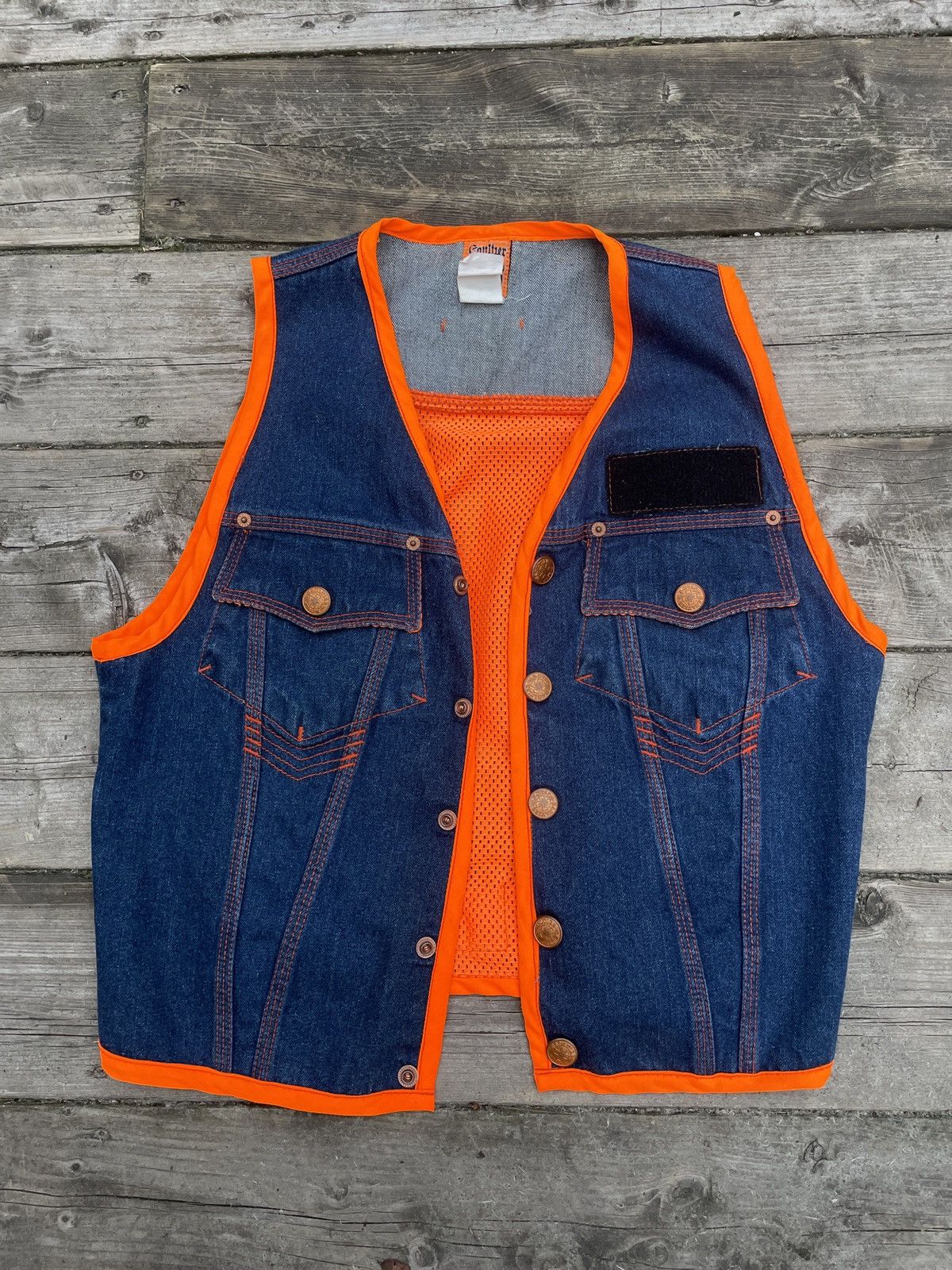 Jean Paul Gaultier Vintage Jean Paul Gaultier Jeans Jacket Vest Mesh Medium Size M / US 6-8 / IT 42-44 - 1 Thumbnail