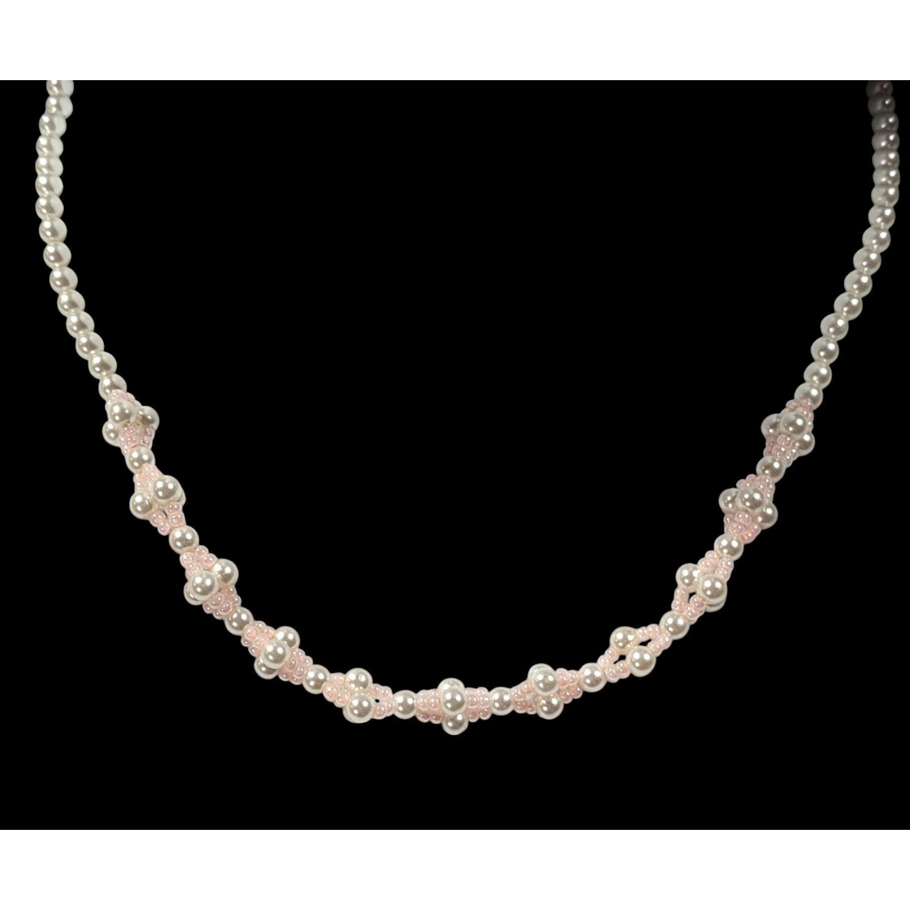 Other Coquette Pastel Pink Faux Pearl Beaded Necklace Size ONE SIZE - 3 Thumbnail