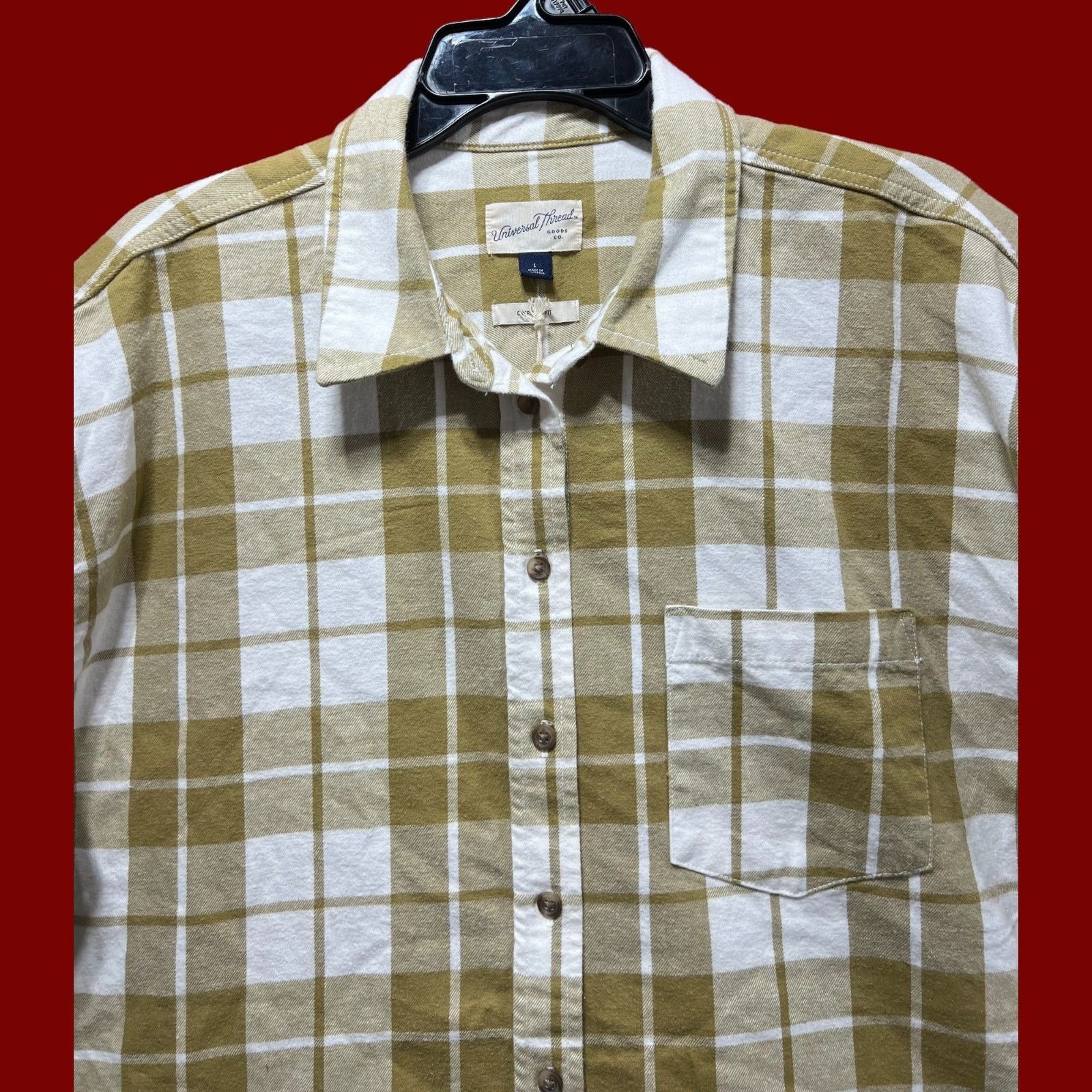 Other Universal Thread - Women's Long Sleeve Flannel Button-Down S Size L / US 10 / IT 46 - 15 Thumbnail