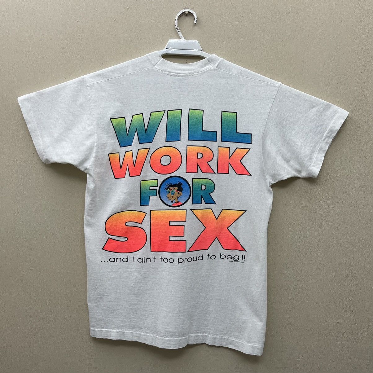 Vintage 90s T-Shirt Tricky Dick Will Work For Sex Promo Tee