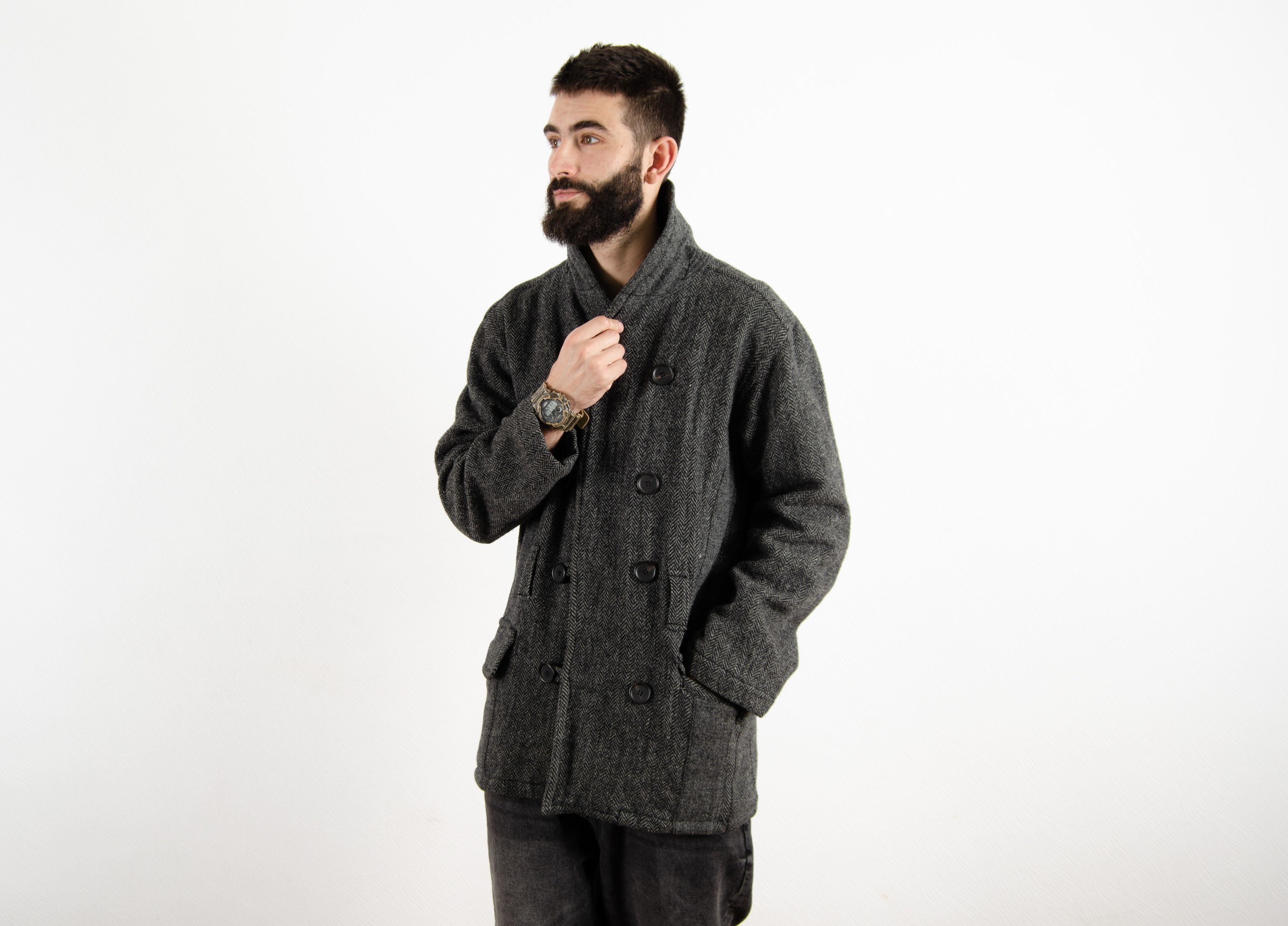 Comme des Garcons Archive Comme Des Garcons Vintage Rare Wool Jacket Coat Size US L / EU 52-54 / 3 - 8 Thumbnail