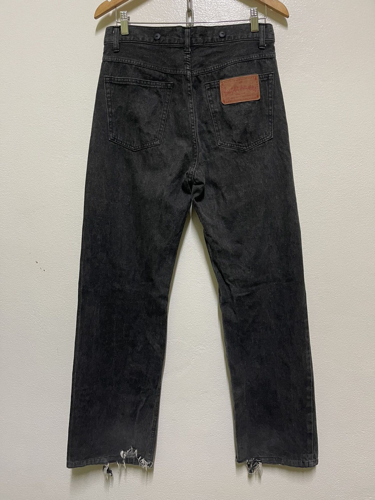 Japanese Brand Super Lovers Black Jeans Size US 31 - 9 Thumbnail