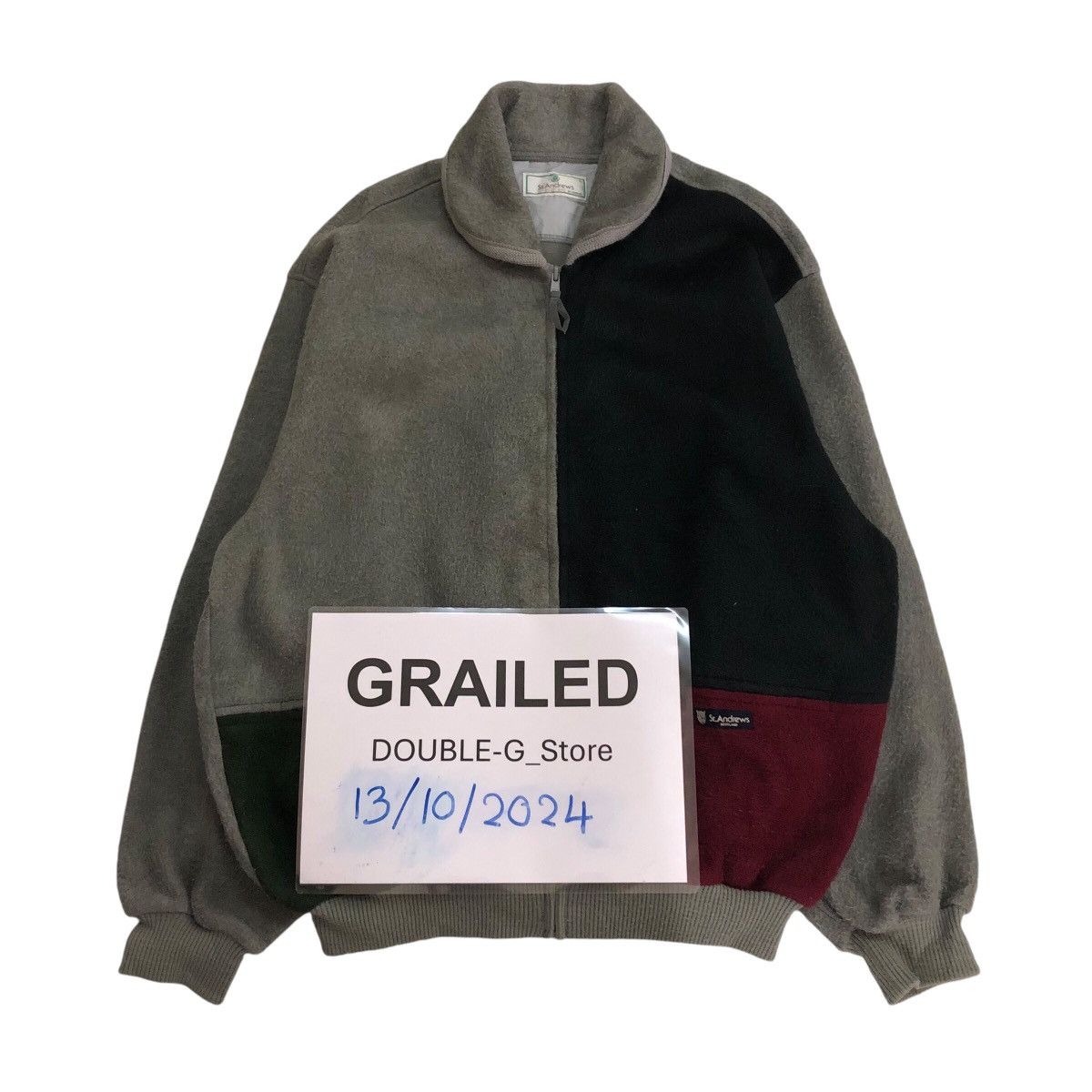 Japanese Brand × Vintage Vintage Wool Bomber Jacket St. Andrew Scotland Multi Colour Size US L / EU 52-54 / 3 - 1 Thumbnail