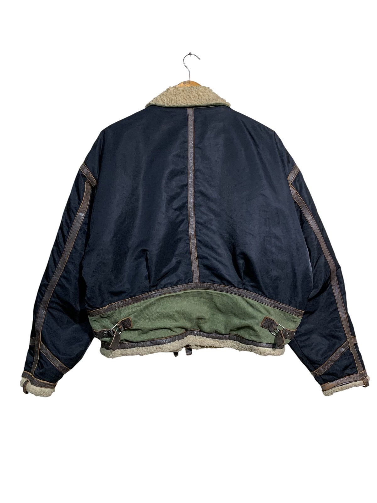 Japanese Brand 🔥VERSO SPLIT CANVAS/LEATHER SHERPA JACKETS Size US L / EU 52-54 / 3 - 5 Thumbnail