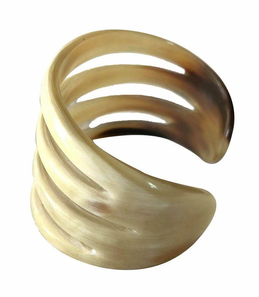 Designer New Textured Cow Horn Bracelet. Size ONE SIZE - 3 Thumbnail