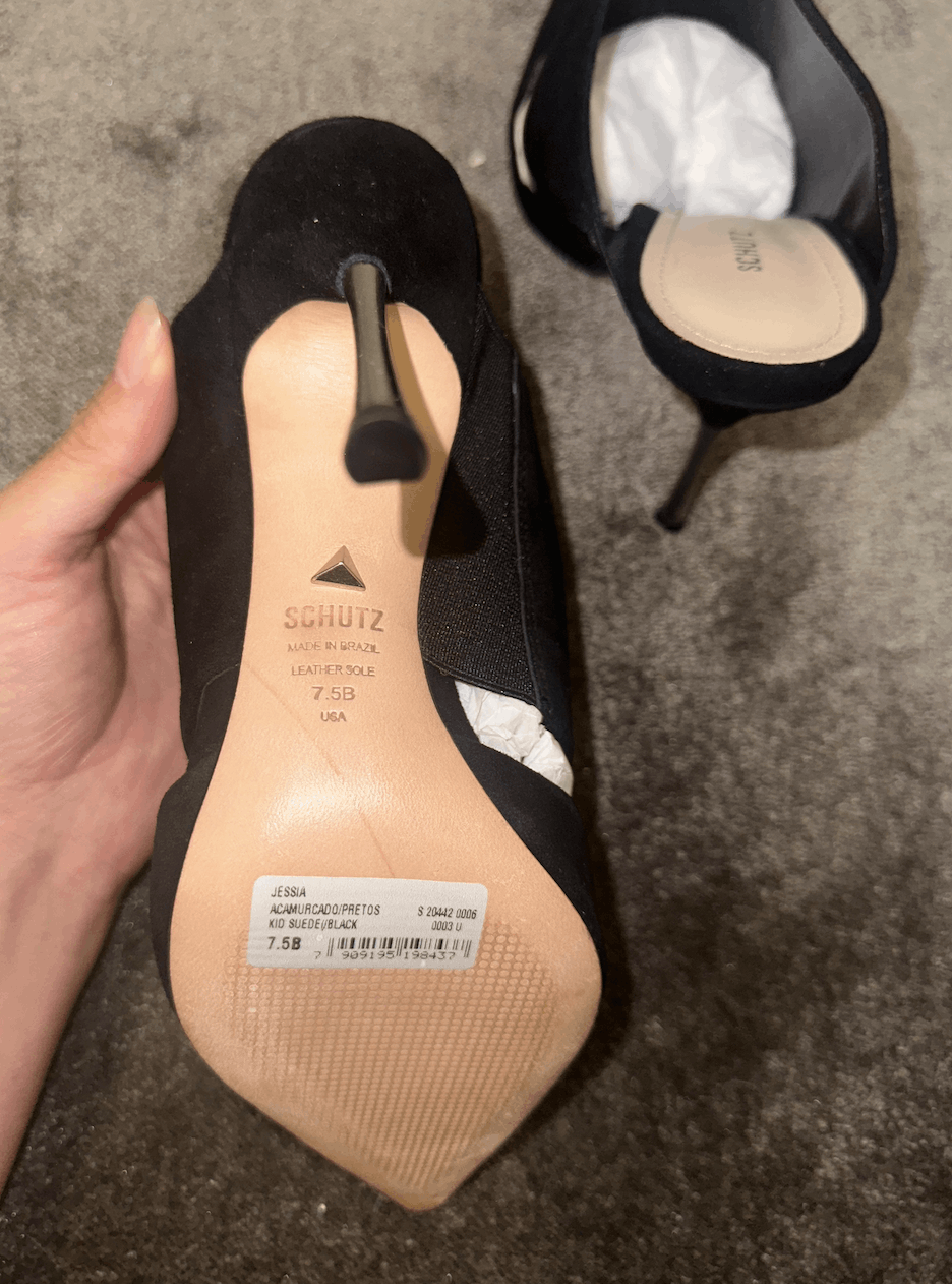 SCHUTZ Schutz Black Velvet Silver Stiletto Mules Size US 7 / IT 37 - 5 Thumbnail
