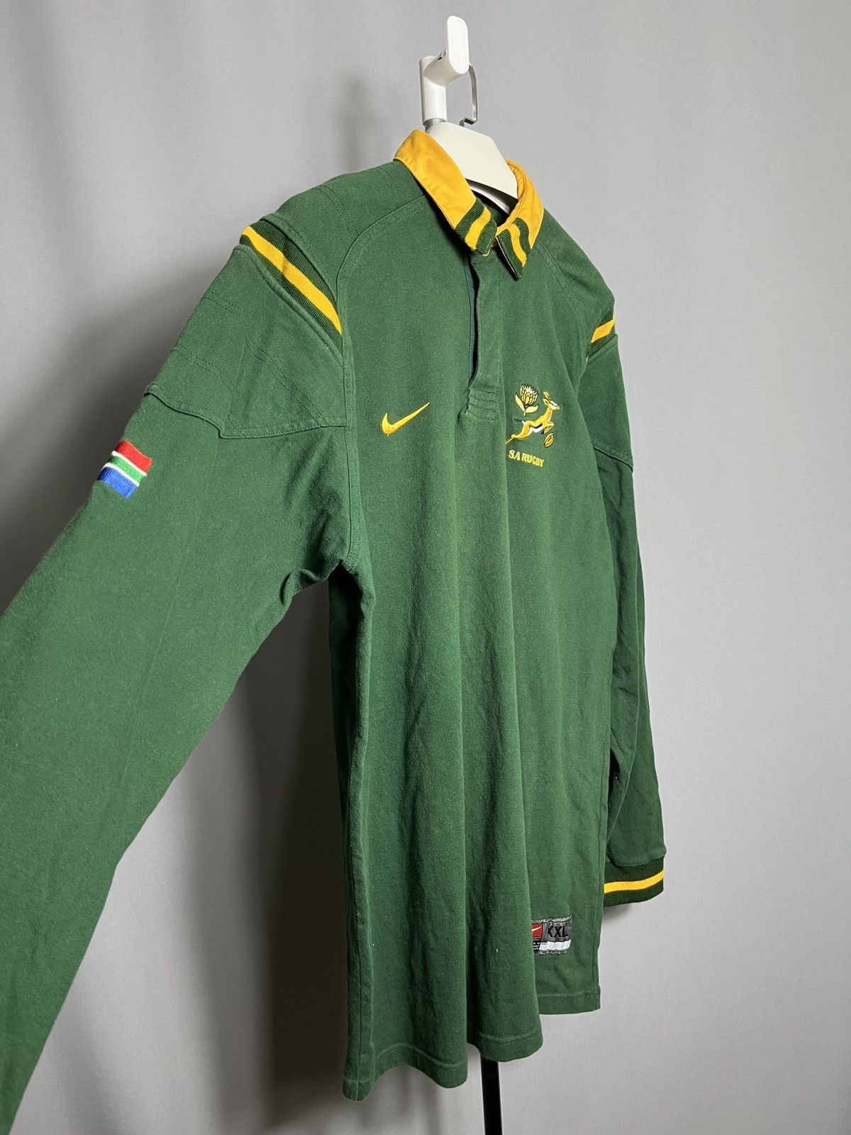 Vintage Nike South Africa Rugby Shirt Green 1997 1998 long sleeve Size US XXL / EU 58 / 5 - 3 Thumbnail