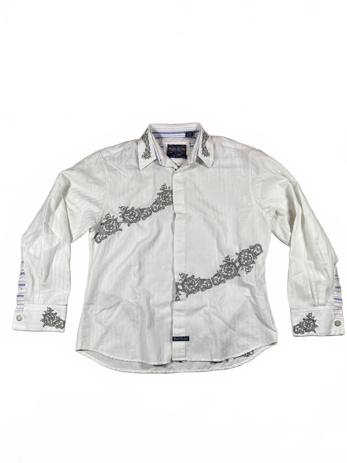 english laundry white dress shirt English Laundry White Long Sleeve Dress Shirts for Men for sale