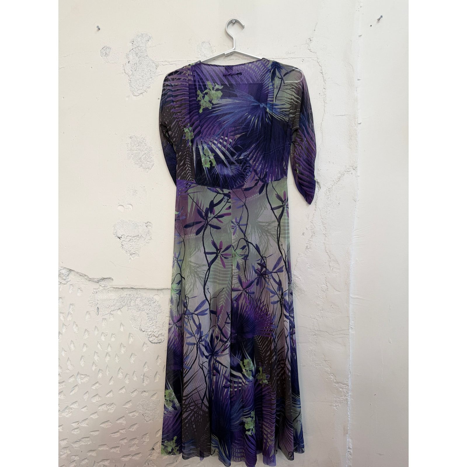 Jean Paul Gaultier Jean Paul Gaultier Soleil Purple Tropical Mesh Dress Size XS / US 0-2 / IT 36-38 - 2 Thumbnail