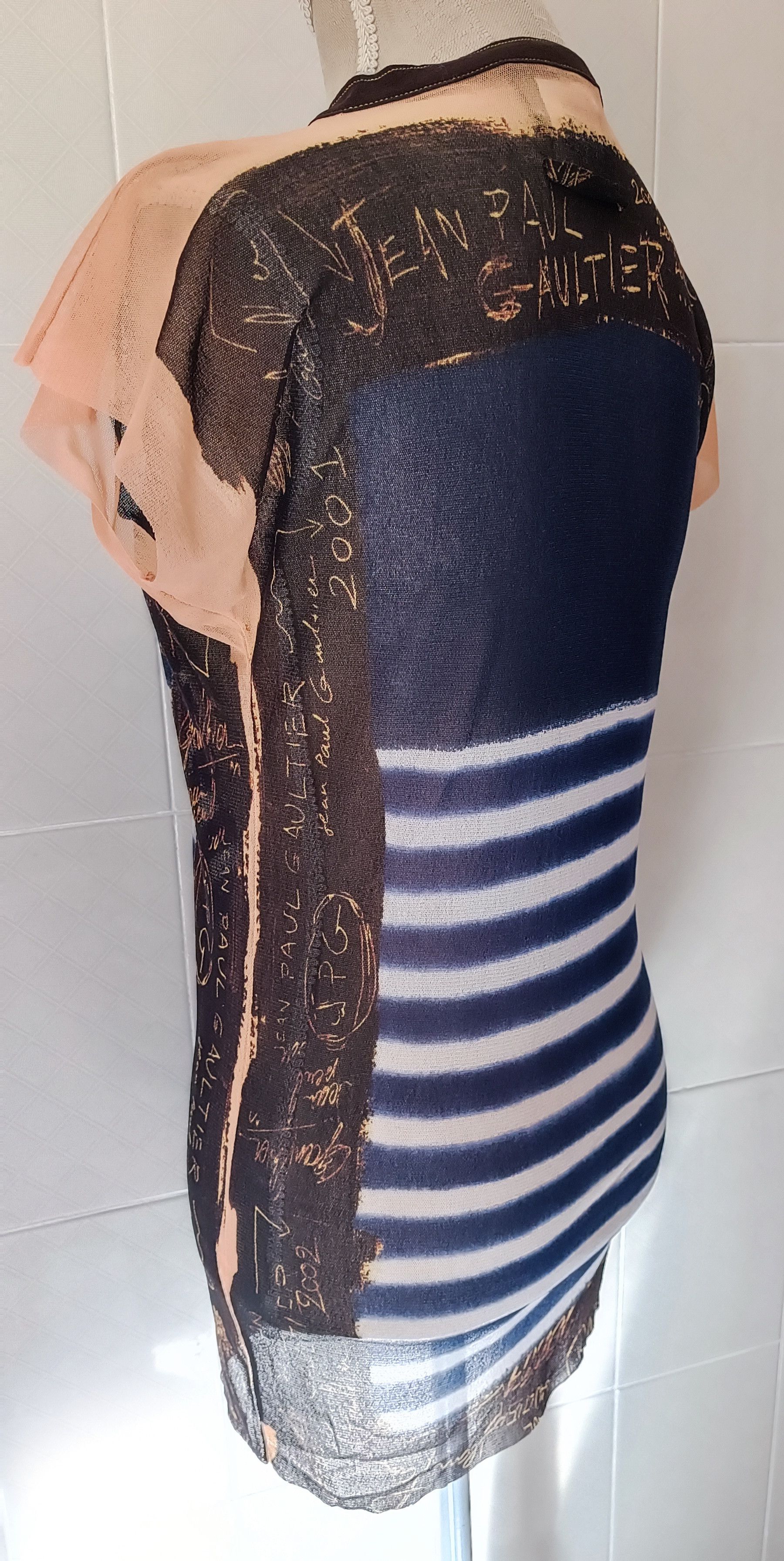 Jean Paul Gaultier SS2001- Graffiti and stripes long top Size US S / EU 44-46 / 1 - 13 Thumbnail