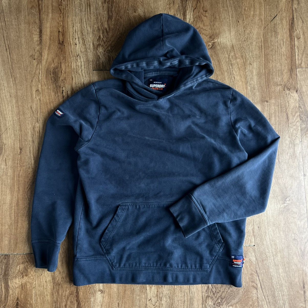 Superdry Superdry Merchant Heavyweight Hoodie XXL Navy Boxy Fit Size US XL / EU 56 / 4 - 1 Thumbnail