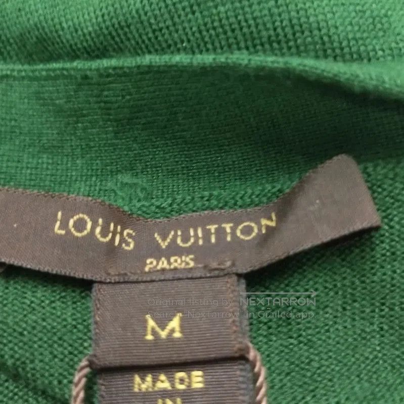 Louis Vuitton Louis Vuitton Green Wool V-Neck Cardigan. Size US M / EU 48-50 / 2 - 7 Thumbnail