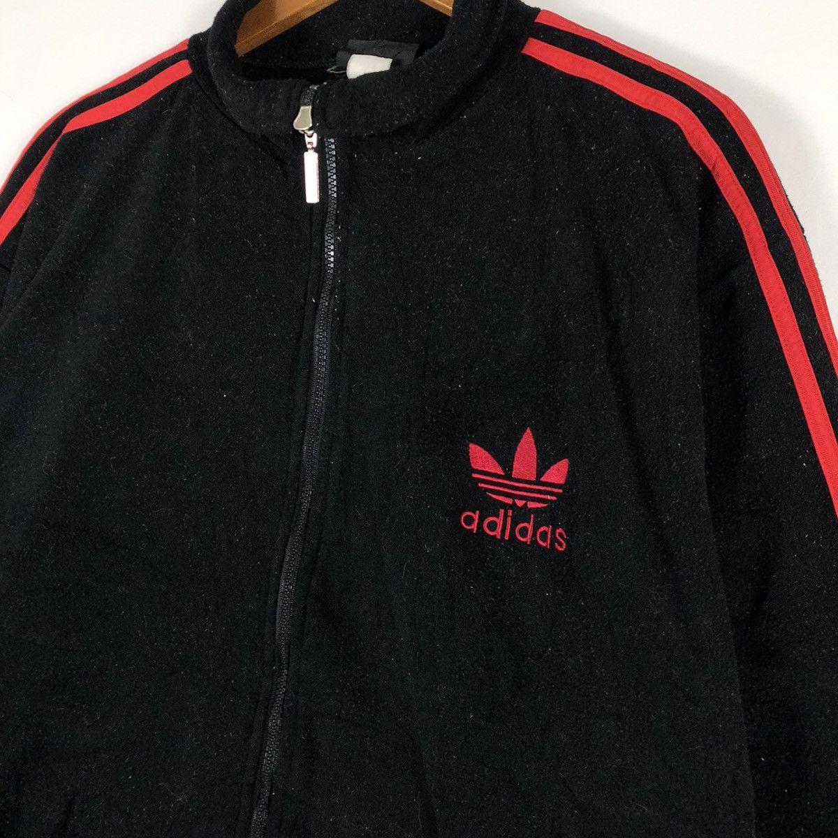 Adidas ADIDAS Nice Black Full Zip Fleece Sweater Size US M / EU 48-50 / 2 - 4 Thumbnail