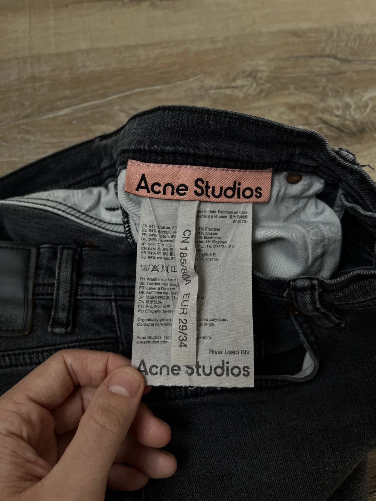 Acne Studios Acne Studios River Used Black Men's Jeans Size US 30 / EU 46 - 7 Thumbnail