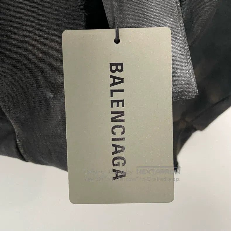 Balenciaga Distressed Zip-Up Hooded Sweatshirt Jacket