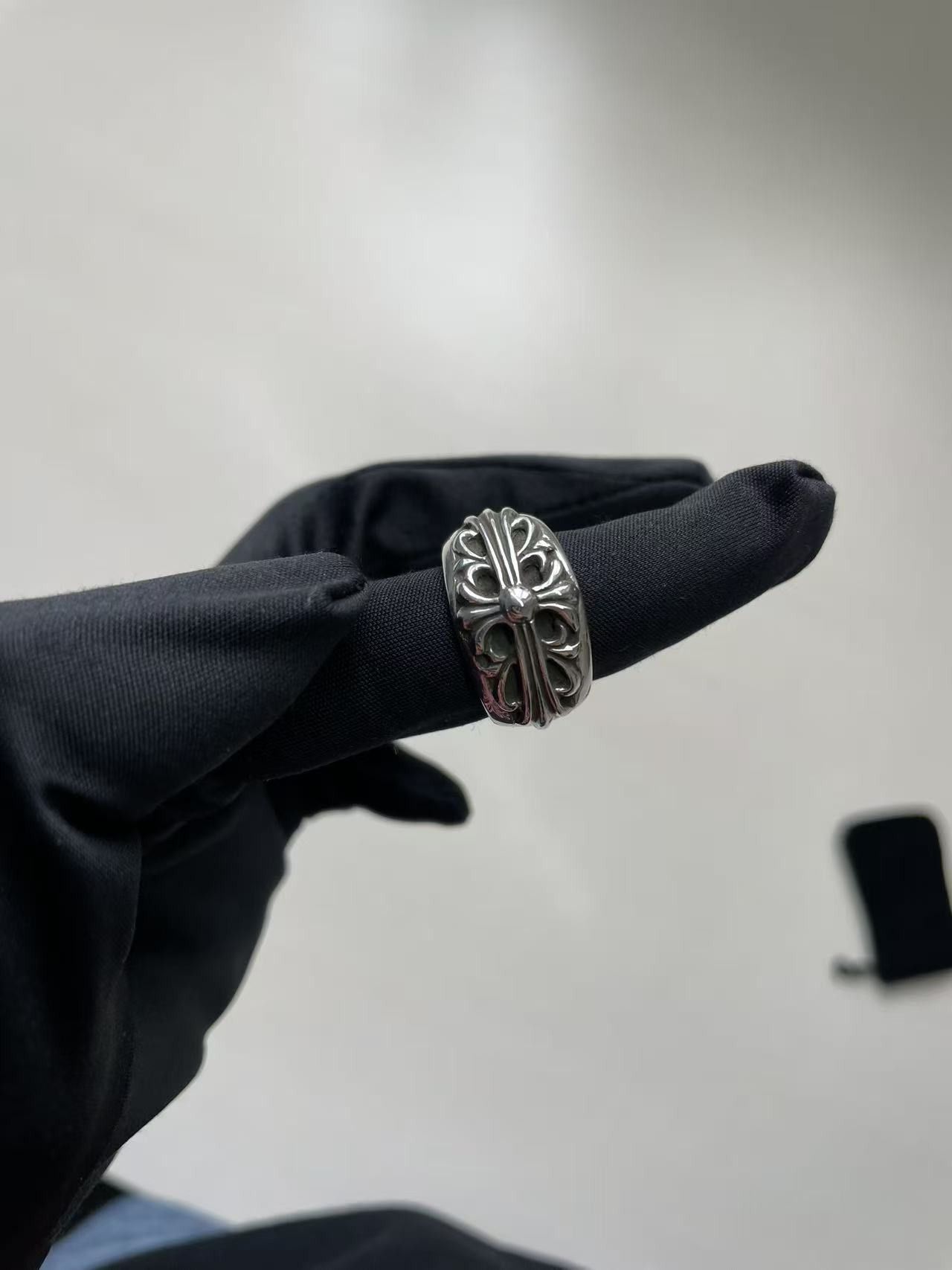 Chrome Hearts Chrome Hearts Silver Floral Cross Ring Size ONE SIZE - 4 Thumbnail