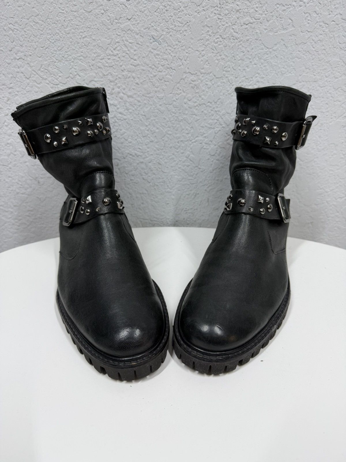 A.S.98 AS 98 Vibe Artisan Black Leather Side Zip Ankle Biker Boots Size US 8 / EU 41 - 5 Thumbnail