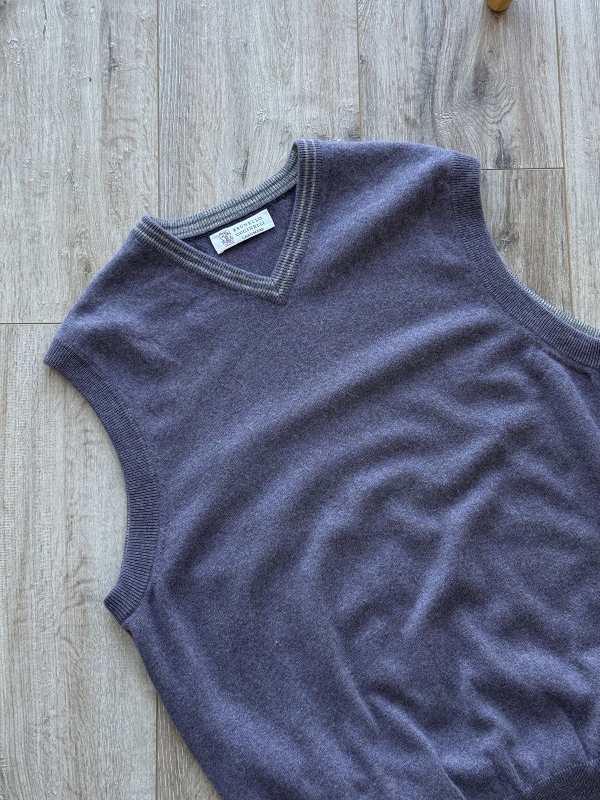 Brunello Cucinelli Brunello Cucinelli Cashmere Knit Purple Formal Classic Vest Size US L / EU 52-54 / 3 - 4 Thumbnail